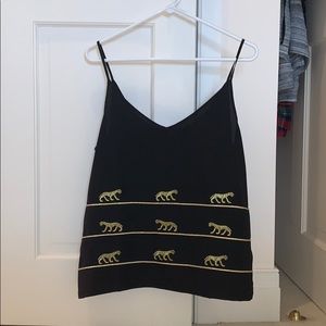 H&M Black & Gold Top